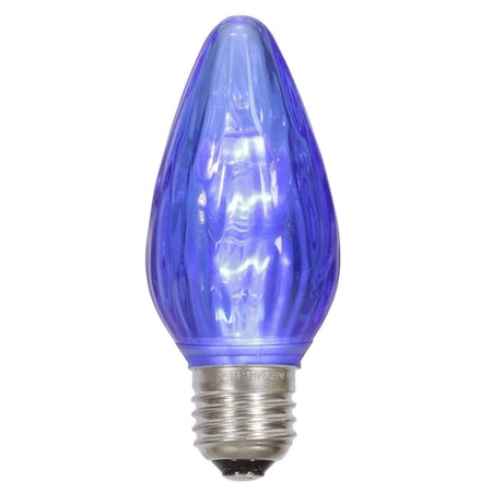 Vickerman F15 Blue LED Flame E26 Medium Nickel Base Bulb 25 per Bag XLEDF12-25